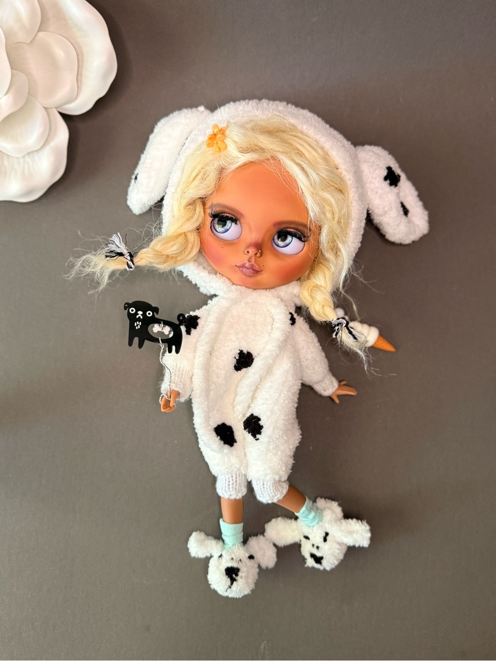 OOAK Blythe Dalmatian Girl Handmade Custom Collectible Doll Gift